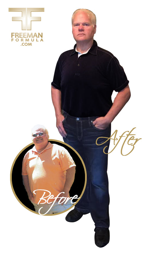Results Producing Individualized Nutrition Plan | Freeman Formula, before and after weight loss